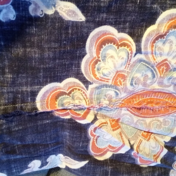 Vintage Hippie Shirt - Unisex / Bohemian Paisley Print Top - Picture 6 of 6